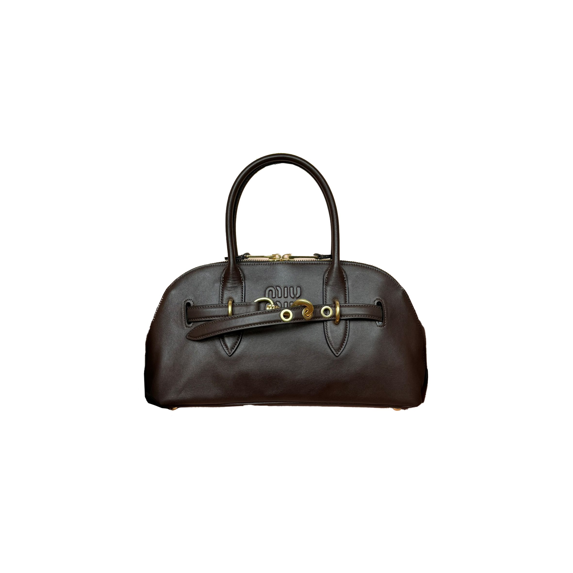 MIU MIU AVENTURE NAPPA LEATHER TOP-HANDLE BAG 5BB168 (33*17*11cm)